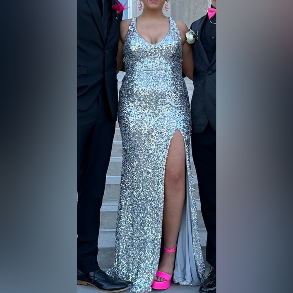 Silver Prom Dress